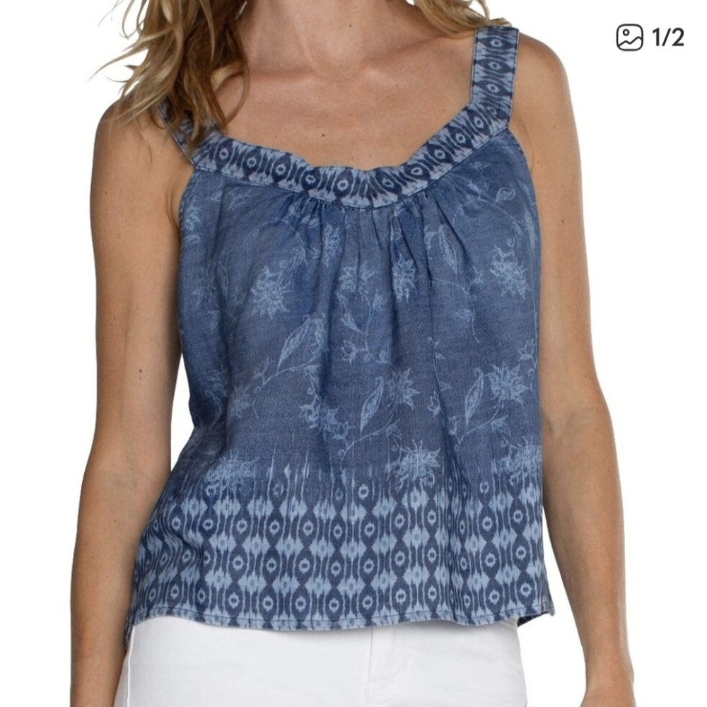 Liverpool Blue Denim Look Tank NWT